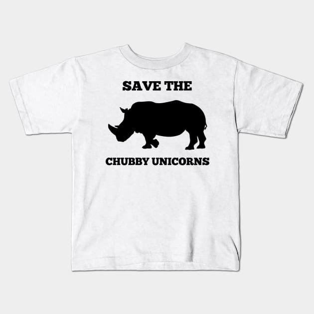 Save the Chubby Unicorns Kids T-Shirt by giovanniiiii